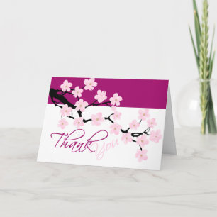 Cherry Blossom Wedding Thank You Card