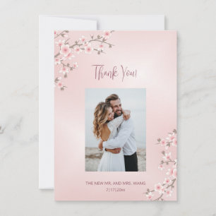 Cherry Blossom Wedding Thank You Card