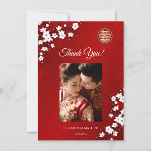 Cherry Blossom Wedding Thank You Card