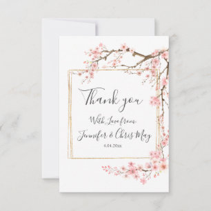 Cherry Blossom Wedding Thank You Card