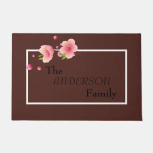 Cherry Blossom Welcome to our home Doormat