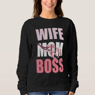 Cherry Blossom Wife Mother Boss Sakura Mothers Day Sweatshirt