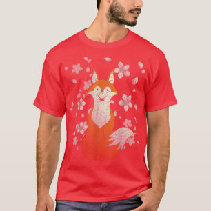 Cherry Blossom Wildlife Forest Animal Lover Sakura T-Shirt