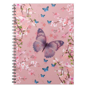 Cherry blossom with butterflies notebook