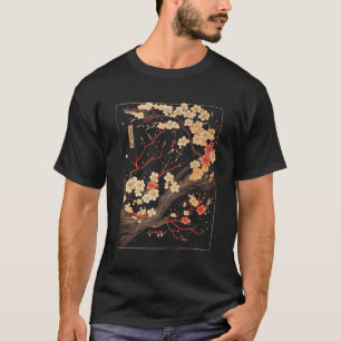 Cherry Blossom Woodblock Japanese Al T-Shirt