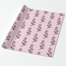 Cherry Blossom Wrapping Paper - Pink Pattern