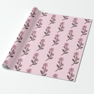Cherry Blossom Wrapping Paper - Pink Pattern