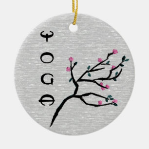 Cherry Blossom - Yoga Decor Ceramic Ornament