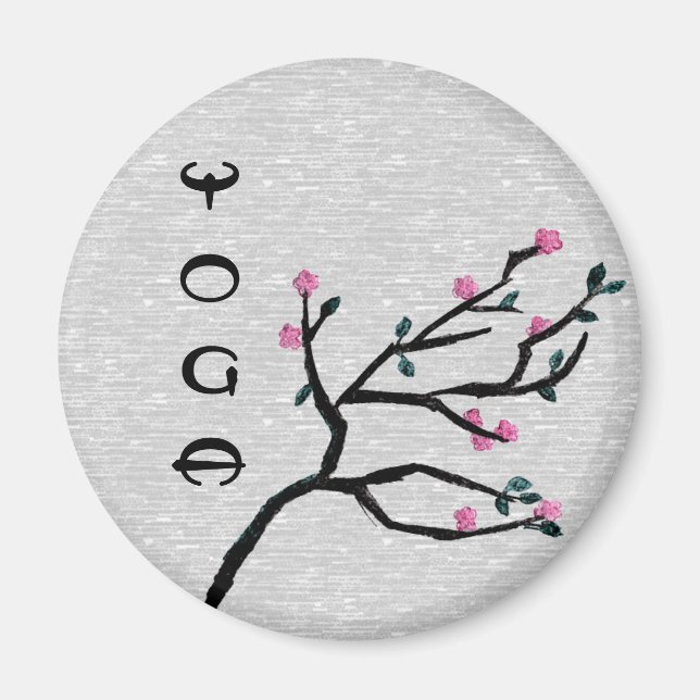 Cherry Blossom - Yoga Magnets (Front)