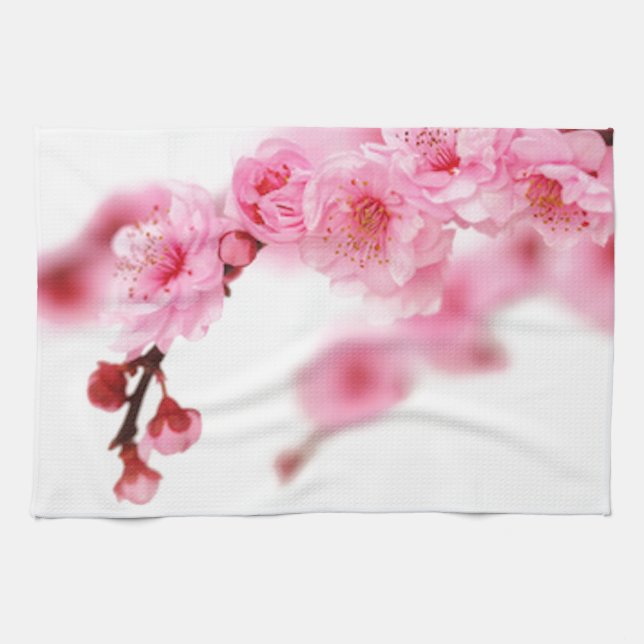 Cherry Blossoms 3 Tea Towel (Horizontal)