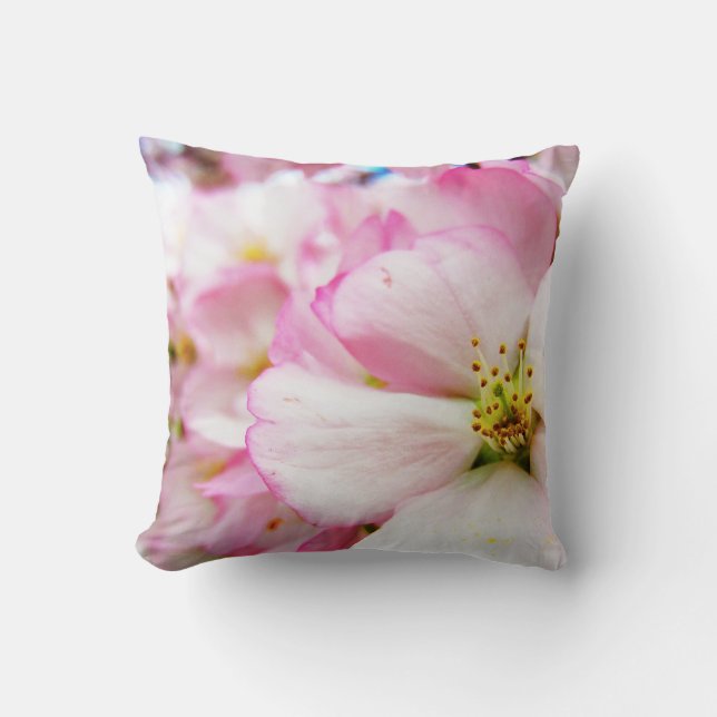 Cherry Blossoms 7 Throw Pillow (Front)