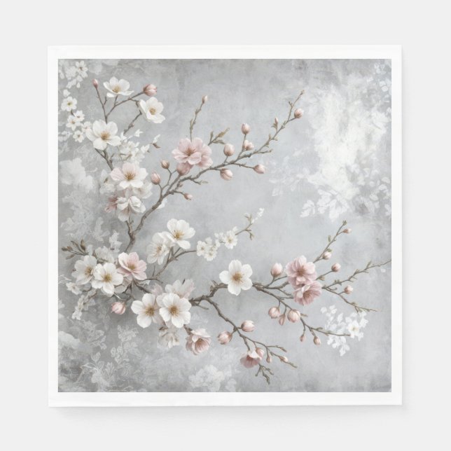 Cherry Blossoms Abstract Napkin (Front)
