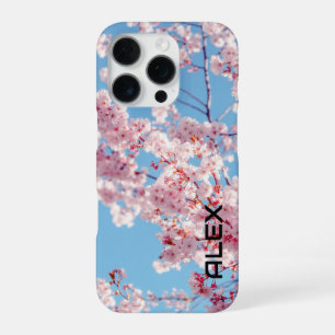 Cherry Blossoms Against Clear Blue Sky iPhone 16 Pro Case