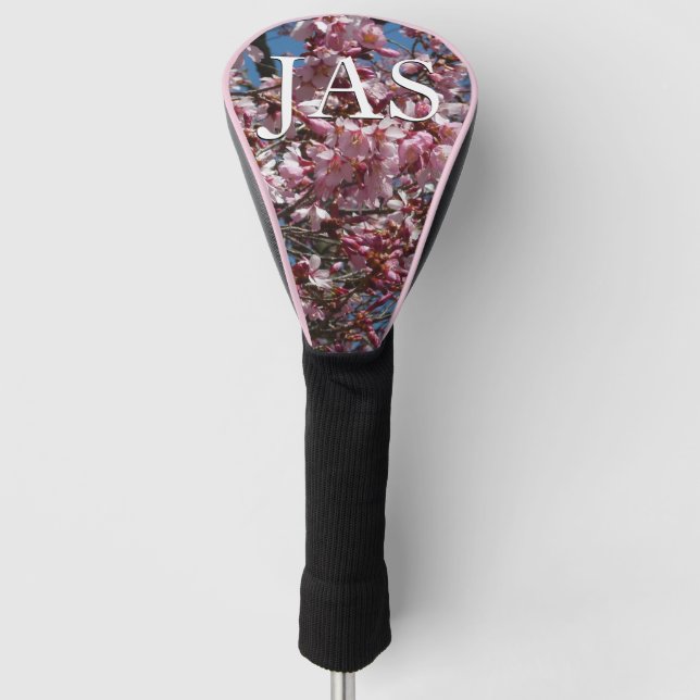 Cherry Blossoms and Blue Sky Spring Floral Golf Head Cover (Front)