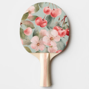 Cherry Blossoms and cherries Spring Art Ping Pong Paddle