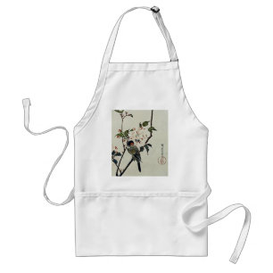 Cherry Blossoms and Small Bird Standard Apron