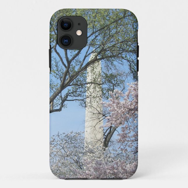 Cherry Blossoms and the Washington Monument in DC Case-Mate iPhone Case (Back)