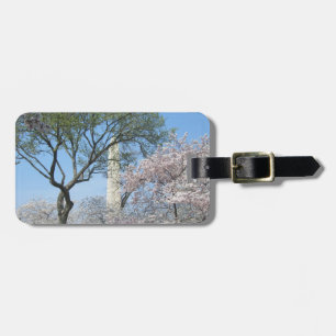 Cherry Blossoms and the Washington Monument in DC Luggage Tag