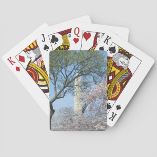 Cherry Blossoms and the Washington Monument in DC Playing Cards