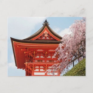 Cherry blossoms at Kiyomizudera postcard