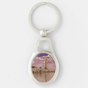 Cherry Blossoms at the Washington Monument  Keycha Key Ring