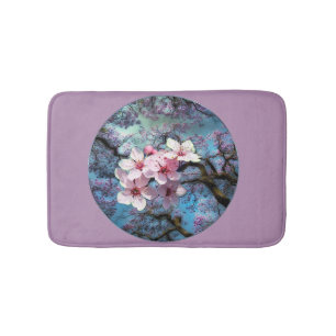 Cherry blossoms bath mat