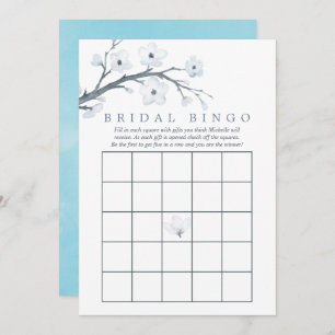 Cherry Blossoms Bridal Shower Bingo Invitation
