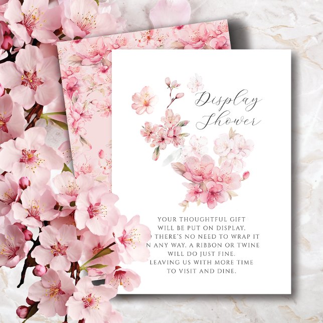 Cherry Blossoms Bridal Shower Display Shower Enclosure Card (Creator Uploaded)