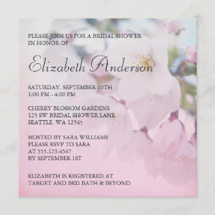 Cherry Blossoms Bridal Shower Invitation