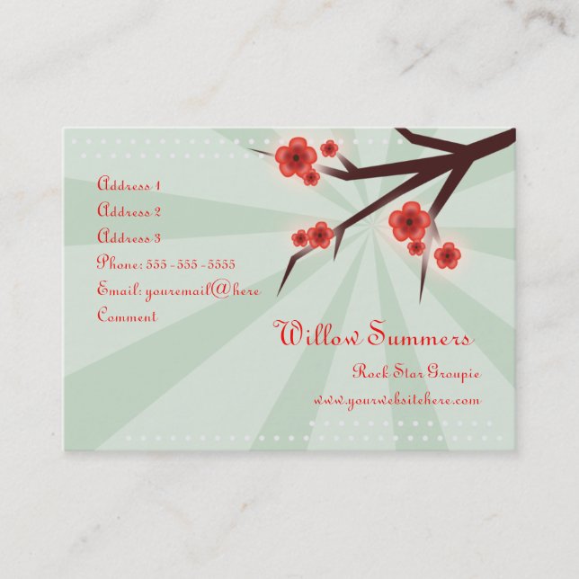 Cherry Blossoms Business Card (Front)