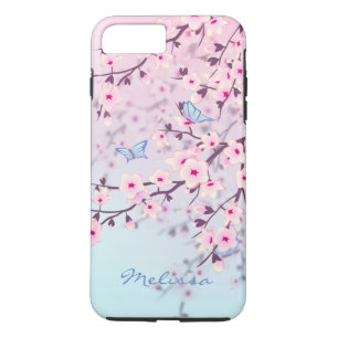 Cherry Blossoms Butterflies Pastel iPhone 8 Plus/7 Plus Case