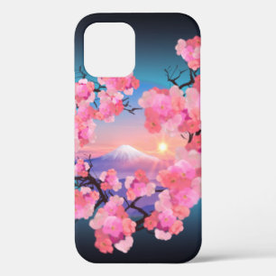 Cherry Blossoms by Mount Fuji iPhone 12 Pro Case