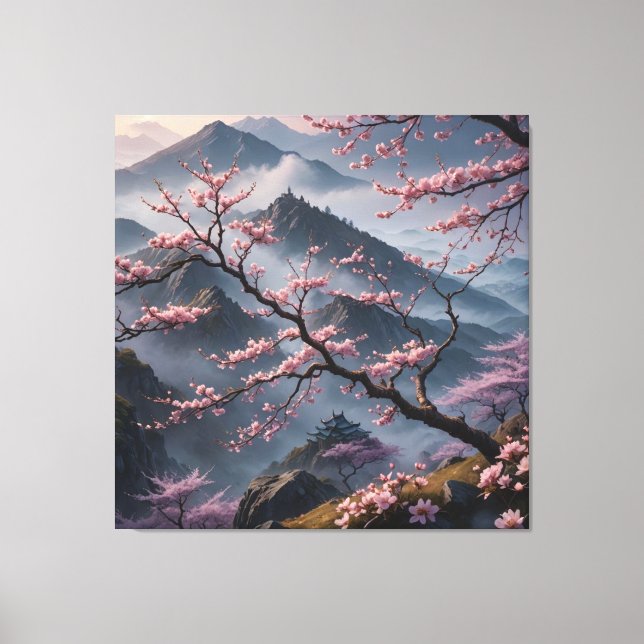 cherry blossoms canvas print (Front)