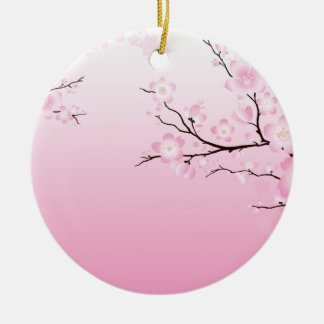 Cherry Blossoms Ceramic Ornament
