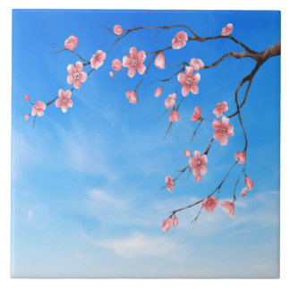 Cherry Blossoms Ceramic Tile