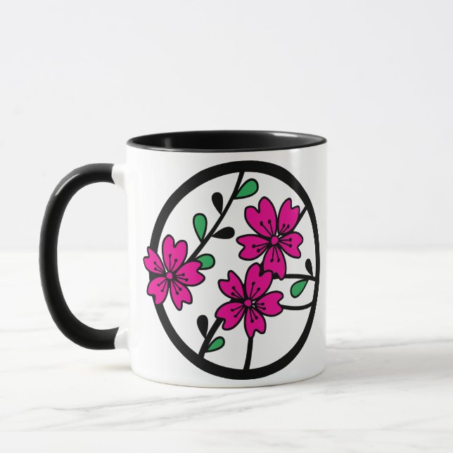CHERRY BLOSSOMS - circle Mug (Left)