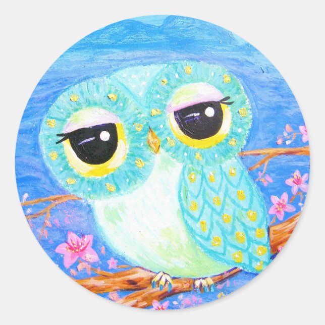 Cherry Blossoms Classic Round Sticker (Front)