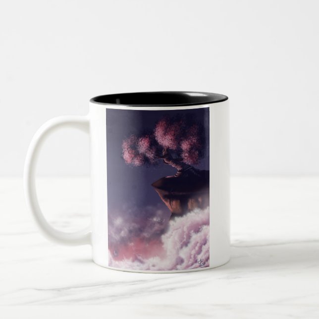 Cherry Blossoms Colour Accent Mug (Left)