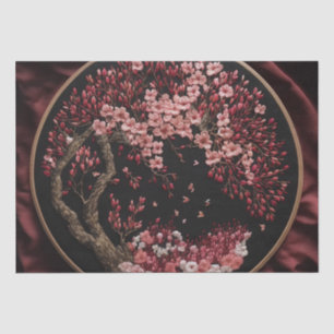 Cherry Blossoms Embroidered Wedding Vintage Wrappi Tissue Paper