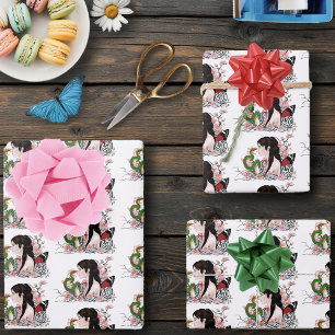 Cherry Blossoms Fairy Dragon Friendship  Wrapping Paper Sheet