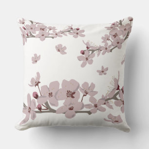 Cherry Blossoms Floating Flowers Cushion