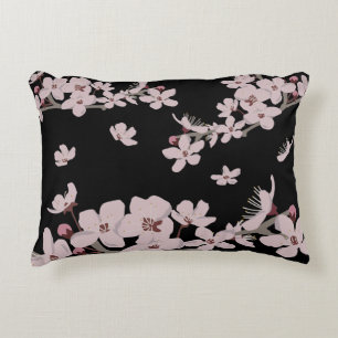Cherry Blossoms Floating Flowers Decorative Cushion