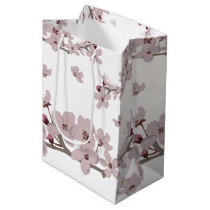 Cherry Blossoms Floating Flowers Medium Gift Bag
