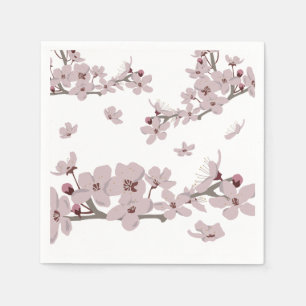 Cherry Blossoms Floating Flowers Napkin