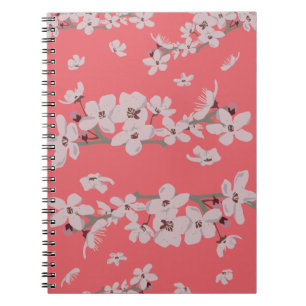 Cherry Blossoms Floating Flowers Notebook