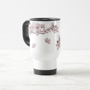 Cherry Blossoms Floating Flowers Travel Mug