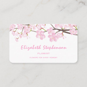 Cherry Blossoms Floral Botanical Florist Flowers Business Card