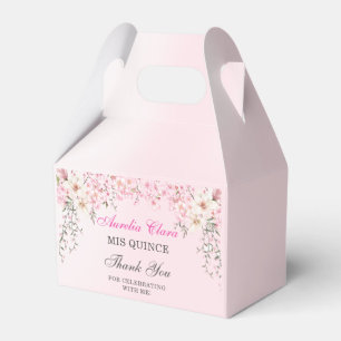 Cherry Blossoms Floral Sweet Sixteen Birthday Favour Box