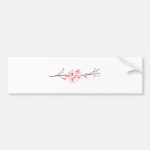 Cherry blossoms flowers bumper sticker