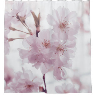 CHERRY BLOSSOMS FLOWERS SHOWER CURTAIN